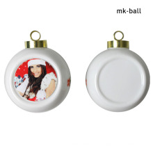 Hängende Verzierung Keramische Bauble Sublimation Weihnachtskugeln mit personalisiertem Druck